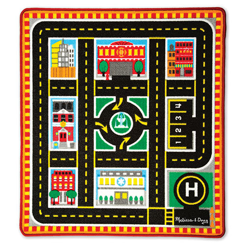 Boy's Melissa & Doug 'Round The City' Play Rug & Rescue Vehicles