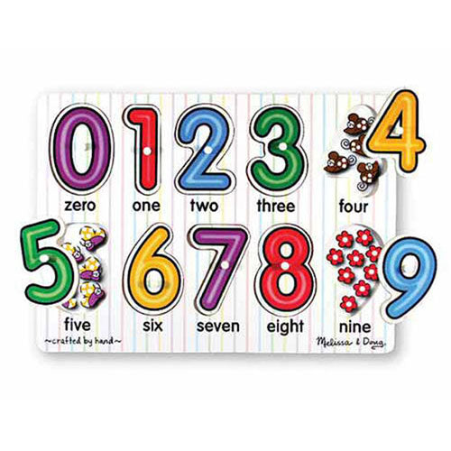 Melissa & Doug See-Inside Numbers Wooden Peg Puzzle (10 pcs)