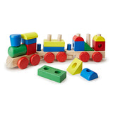 Melissa & Doug Stacking Train - Classic Wooden Toddler Toy (18pc)