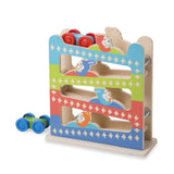 Melissa & Doug First Play Roll & Ring Ramp Tower With 2 Wooden Cars