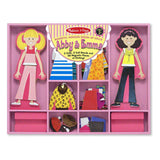 Melissa & Doug Abby and Emma Deluxe Magnetic Wooden Dress-Up Dolls Play Set (55+pc)