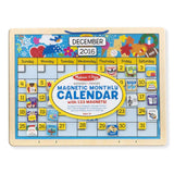 Melissa & Doug Monthly Magnetic Calendar With 133 Magnets and 2 Fabric-Hinged Dry-Erase Boards