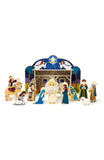 Melissa & Doug Classic Wooden Christmas Nativity Set With 4-Piece Stable and 11 Wooden Figures