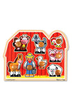 Melissa & Doug Farm Animals Jumbo Knob Wooden Puzzle 8pc
