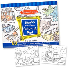 Melissa & Doug Jumbo 50-Page Kids' Coloring Pad - Space, Sharks, Sports, and More