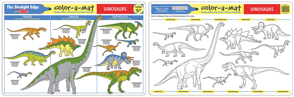 Melissa & Doug Dinosaurs Color-A-Mat (Bundle of 6) 5027