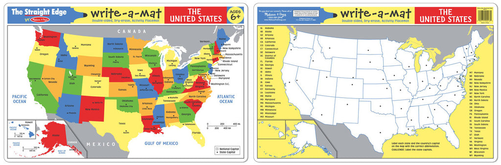 Melissa & Doug The United States Write-A-Mat (Bundle of 6) 5038