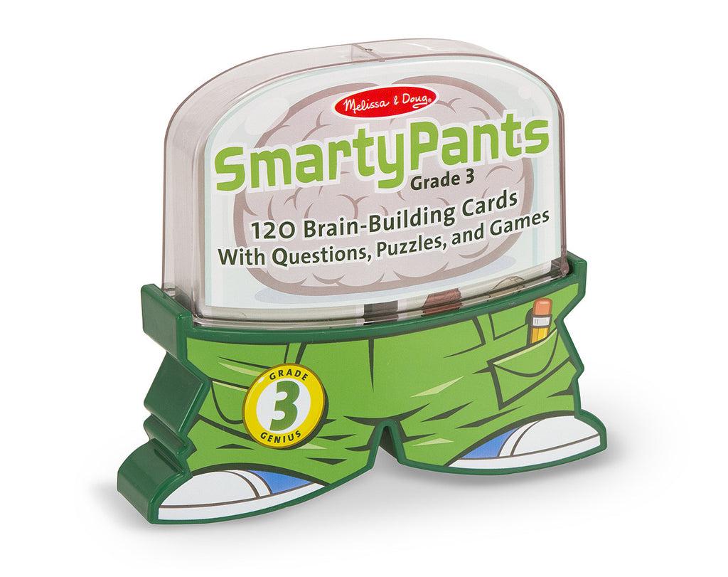 Melissa & Doug Smarty Pants 3rd Grade Flash Card Set 120 Educational Brain - Building Questions Puzzles, and Games