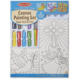 Melissa & Doug Angel, Dove & Cross Canvas: Decorate-Your-Own Kit + Free Scratch Art Mini-Pad Bundle [92388]