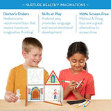 Melissa & Doug Magnetivity Magnetic Tiles Building Play Set – Draw & Build Castle (15 Pieces, 8 Panels, 4 Dry-Erase Markers)