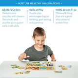 Melissa & Doug Natural Play Wooden Puzzle: Animal Patterns (Four 4-Piece Animal Puzzles)