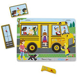 Melissa & Doug The Wheels on The Bus: 6-Piece Sound Puzzle + Free Scratch Art Mini-Pad Bundle (07399)