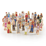 Guidecraft Wedgies Career Set of 30 Figures - Little Professionals Wooden Character Set, Kids Learning & Educational Toys