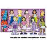 Best Friends Forever Wooden Dolls with Stand Magnetic Dress-Up Playset + FREE Melissa & Doug Scratch Art Mini-Pad Bundle [35491]