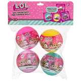 Bundle of 2 |L.O.L. Surprise! Party Favors - (Bendable Rubber Keychains & Mini Surprise Ball)