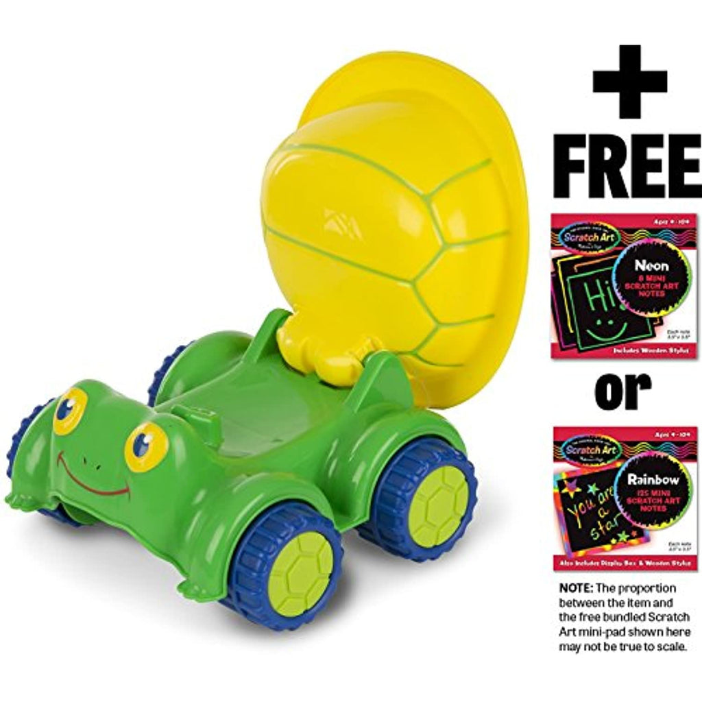 Melissa & Doug Tapper Dump Truck Toy: Sunny Patch Outdoor Play Series + FREE Scratch Art Mini-Pad Bundle [67478]