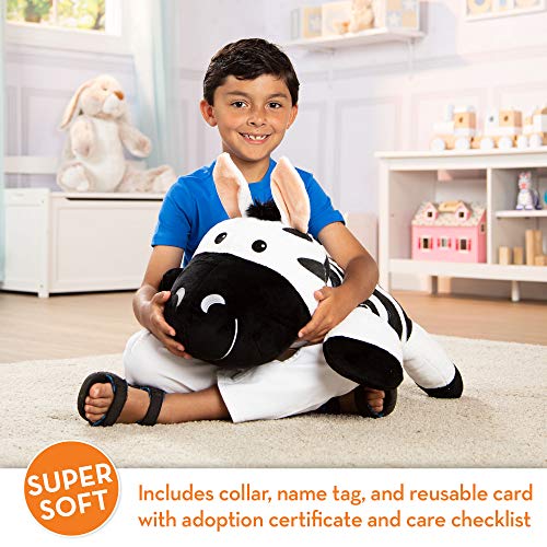 Melissa & Doug Cuddle Zebra Jumbo Plush Stuffed Animal with Activity Card