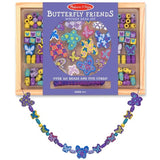 Melissa & Doug Wooden 'Butterfly Friends' Bead Accessory Creation Set + Free Scratch Art Mini-Pad Bundle [41799]