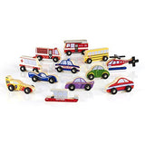 Guidecraft Wooden Vehicle Collection Set of 12 - Kids Toys