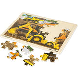 Melissa & Doug Wooden Jigsaw Puzzle arm, Construction, Pets Puzzle (24 Piece)