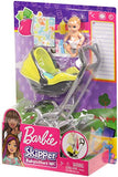 Barbie Skipper Babysitters Inc. Doll and Playset, Small Baby Doll with Yellow and Pink Stroller with Rolling Wheels and Removable Seat, Plus Blanket and Bottle, Gift for 3 to 7 Year Olds