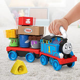 Thomas & Friends Wobble Cargo Stacker Train, Push-Along Engine with Stacking Blocks for Toddlers and Kids Ages 2 Years and up