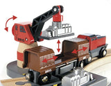 BRIO World - 33061 Cargo Harbor Set | 16 Piece Toy Train with Accessories and Wooden Tracks for Kids Ages 3 and Up