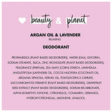 Love Beauty and Planet Aluminum-free Deodorant, Argan Oil and Lavender 2.95 oz