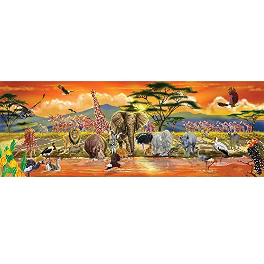 Melissa & Doug Floor Puzzle USA Map, Under The Sea, Safari Puzzle (3 Pack)