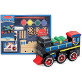 Melissa & Doug Wooden Train Decorate-Your-Own Kit + FREE Scratch Art Mini-Pad Bundle [45766]