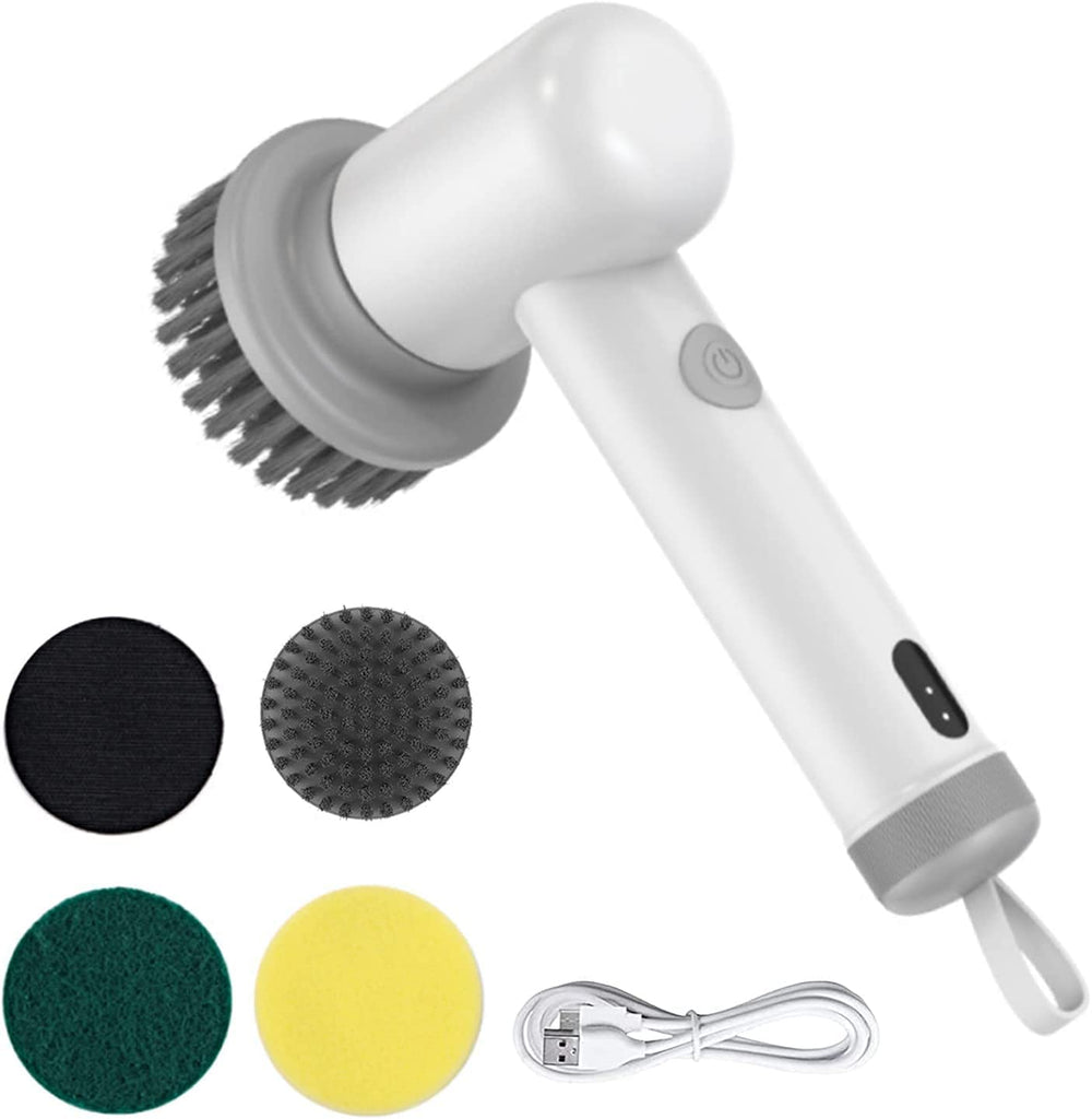 SSG Electric Spin Scrubber Bathroom Cleaning Brush Cordless Cleaning Brush with 4 Brush Heads Power Shower Scrubbers for Cleaning Bathroom for Bathtub, Floor, Toilet, Sink, Tile, Wall, Window