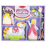 Melissa & Doug Bundle Includes 2 Items Lila and Lucky Wooden Dress-Up Princess Doll and Horse with Magnetic Accessories 108 pcs Abby and Emma Deluxe Magnetic Wood Dress-Up