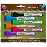 Mattel Board Dudes SRX Magnetic Dry Erase Markers 6-Pack Assorted Colors DDM77