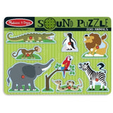 Melissa & Doug Zoo Animals Theme Sound Puzzle & 1 Scratch Art Mini-Pad Bundle (00727)