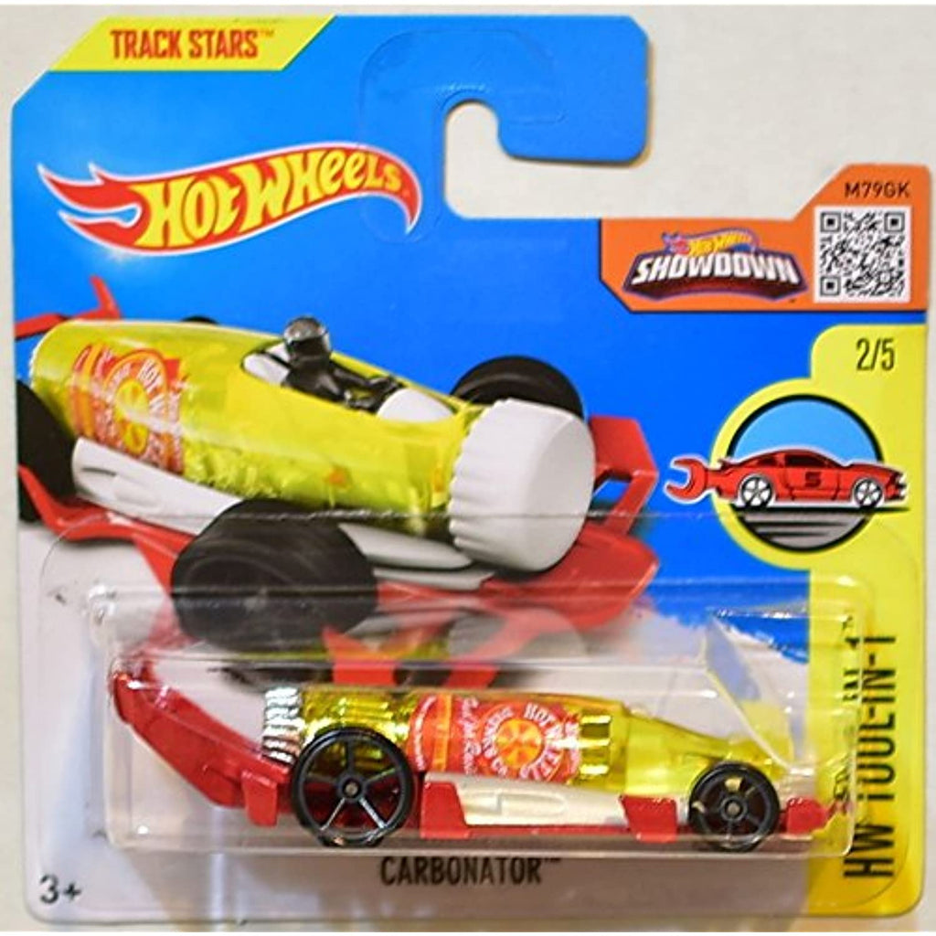 HOT WHEELS 2016 HW TOOL-IN-1 CARBONATOR #2/5 YELLOW SHORT CARD