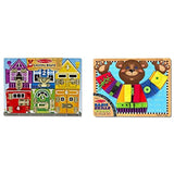 Melissa & Doug Latches Wooden Activity Board With Basic Skills Board