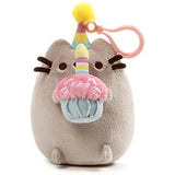 Pusheen GUND Birthday Cupcake Plush Bundle with Birthday Backpack Clip