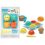 Melissa & Doug Seaside Sidekicks Sand Cupcake Set: Sunny Patch Beach Play Series + Free Scratch Art Mini-Pad Bundle [64316]