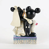 Disney Traditions by Jim Shore Mickey and Minnie Mouse Cake Topper Stone Resin Figurine, 6.5”