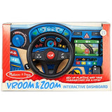 Melissa & Doug Vroom & Zoom Interactive Wooden Dashboard Pretend Play Driving Toy