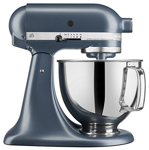 KitchenAid KSM150PSBS Artisan Series 5-Qt. Stand Mixer with Pouring Shield- Blue Steel