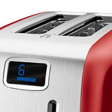 KitchenAid KMT222CU 2-Slice Toaster with Manual High-Lift Lever and Digital Display - Contour Silver