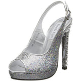Touch Ups Women's Cupid Platform Pump,Silver,5 M US