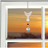 Woodstock Chimes Baja Rainbow Makers Crystal Suncatcher, Birthstone Angel - January