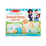Melissa & Doug Mine to Love Travel Time Play Set for Dolls with Diaper Bag, Bottle, Sunscreen, More (17 pieces)