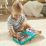 Fisher-Price Crinkle Crew Activity Mirror, Take-Along Infant Toy with Large Mirror for Tummy Time Play, Multi