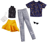 Barbie Fashion Pack with 1 Outfit of Star Top & Yellow Ruffled Skirt & 1 Accessory Doll & Star Shirt, Pants & Accessory for Ken Doll, Gift for 3 to 8 Year Olds