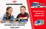 Automoblox Collectible Wood Toy Cars and Trucks—BR100 Hercules Hauler/Dump Truck with 2 Mini Vehicles