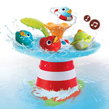 Yookidoo Bath Toy - Musical Duck Race with Auto Fountain, Water Pump, and 4 Racing Ducks