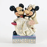 Disney Traditions by Jim Shore Mickey and Minnie Mouse Cake Topper Stone Resin Figurine, 6.5”